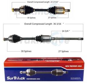 Fqvm-48680-22-3806342 Surtrack Unused Pair Set Of 2 Front Cv Axle Shafts For Bmw E83 X3 2004-2010