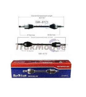 Gm-8171 Surtrack For Cadillac Cts 2003-2007 Rwd Pair Of Rear Cv Axle Shafts Set