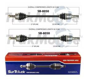 Sb-8050 Surtrack Pair Of Front Cv Axle Shafts Set For Subaru B9 Tribeca Awd 2006-2011