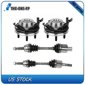 The848038one The-one-fp 4 X Front Cv Axle Shaft Wheel Bearing Hub Kit For Mercury Mountaineer 06-10 Awd