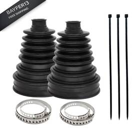 Tnaiyh-car7 Tnaiyh Car Cv Boot 2pcs Silicone Vehicle Axle Repair Kit With 4 Black