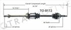 To-8172 Surtrack Rear Right Cv Axle Shaft 844084081728