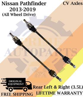 Tn13062 Top Notch New Oe Rear Cv Axles For 2013-2019 Nissan Pathfinder 4x4 Lifetime Warranty