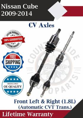 Tn13233 Top Notch New Oe Front Cv Axles For 2009-2014 Nissan Cube 1.8l Automatic Cvt Transmission