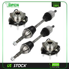 Topcn-autoparts 848021001 2x Front Wheel Bearing Hub And Cv Axle Shaft Fits Gmc Xl Envoy Chevy Trailblazer