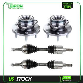 Topcn-autoparts 848036001 2x Front Wheel Bearing Hub And Cv Axle Shaft For Hummer H3 X Base Luxury H3t Alpha