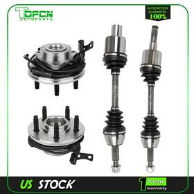 Topcn-autoparts 848038001 2x For Ford Explorer Sport Mercury Front Cv Axle Shaft And Wheel Bearing Hub 4wd