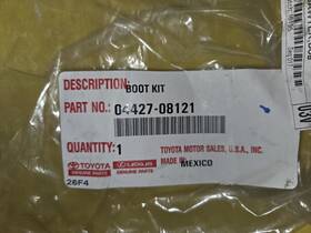 04427-0821 Toyota 2015 Sienna Van Partial Boot Kit For 1 Axle