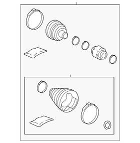04427-0e150 Toyota Genuine Cv Joint Boot Kit