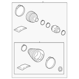 04427-0e160 Toyota Genuine Cv Joint Boot Kit
