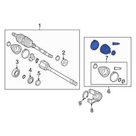 0442701020 Toyota Oe 442701020 For Corolla 09-10 Front Left Outer Cv Joint Boot Kit