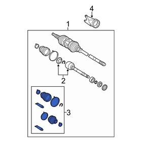 0443808060 Toyota Oe 443808060 For Sienna 04-10 Front Right Outer Cv Joint Boot Kit