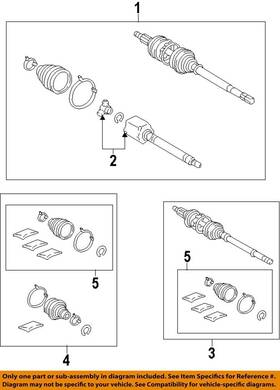 434100w200 Toyota Oem 08-13 Highlander Front Suspension Drive Axles-axle Assy