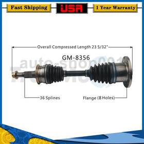Asop230626182079 Trakmotive Front Right Cv Axle Joint Shaft For Chevrolet Silverado 3500 6.0l 2018 2017