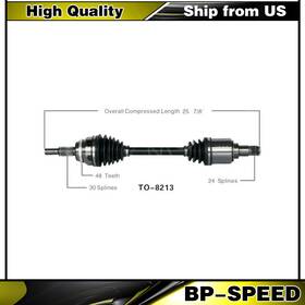 Best121725fzsz08032 Trakmotive Cv Joint Axle Shaft Assembly Front Driver Left Side For Toyota Camry Avalon 3.5l