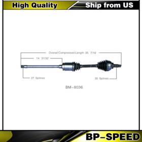 Bm-8036 Trakmotive Cv Axle Shaft Assembly Front Passenger Right For Bmw 325xi 330xi