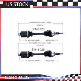 Carpshop20131019op0493 Trakmotive Cv Axle Shaft Front Pair 2pcs For 2005-2006 Pontiac G4