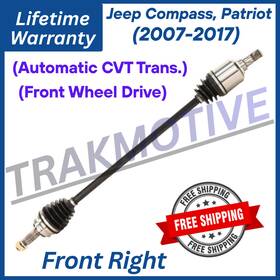 Ch8112 Trakmotive Front Right Cv Axle For 2007-2017 Jeep Compass/patriot 2wd Automatic Cvt Trans