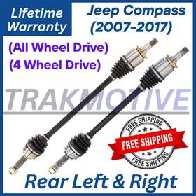 Trakmotive Ch8266 Oe Rear Cv Axles For 2007-2017 Jeep Compass/patriot 4wd/4x4 Lifetime Warranty