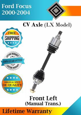 Trakmotive Fd8047 Oe Front Left Cv Axle For 2000-2004 Ford Focus Manual Trans. Lifetime Warranty