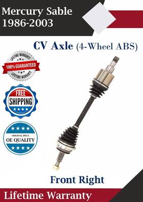 Fd8051 Trakmotive New Oe Front Right Cv Axle For 1986-2003 Mercury Sable 3.0l Abs Lifetime Warran Fd8051 Trakmotive New Oe Front Right Cv Axle For 1986-2003 Mercury Sable 3.0l Abs Lifetime Warran