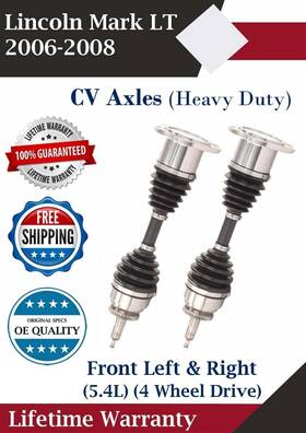 Fd8123hdx Trakmotive Oe Front Cv Axles For 2006-2008 Lincoln Mark Lt 5.4l 4wd Hd Lifetime Warranty