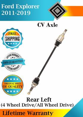 Trakmotive Fd8195 New Oe Rear Left Cv Axle For 2011-2019 Ford Explorer 4x4/4wd Lifetime Warranty
