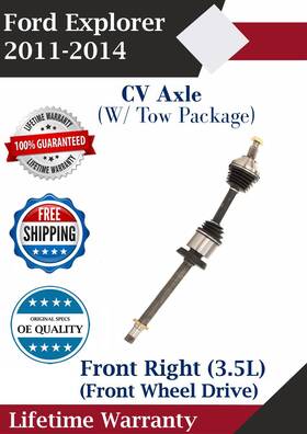Fd8199 Trakmotive Front Right Cv Axle For 2011-14 Ford Explorer 2wd With Tow Package Lifetime Warran