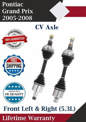 Gm8227 Trakmotive New Oe Front Cv Axles For 2005-2008 Pontiac Grand Prix 5.3l Lifetime Warranty