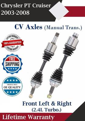 Mi8156 Trakmotive New Oe Front Cv Axles For 2003-2008 Chrysler Pt Cruiser 2.4l Lifetime Warranty