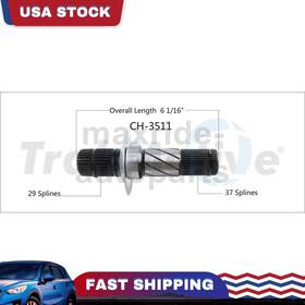 Mrap250417381588 Trakmotive Front Left Driver Side Cv Intermediate Shaft Fits 2012 2013 2015 2014 Ram 1500