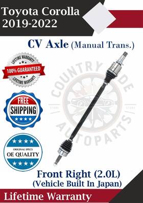 To86001 Trakmotive Front Right Cv Axle For 2019-2022 Toyota Corolla 2.0l Built In Japan Lifetime W