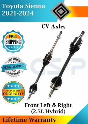 Trakmotive To86031 New Oe Front Cv Axles For 2021-2024 Toyota Sienna 2.5l Lifetime Warranty