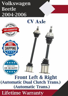Vw8095 Trakmotive Front Cv Axles For 2004-2006 Vw Beetle Automatic/automatic Dual Clutch Trans