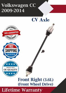 Vw8103 Trakmotive New Oe Front Right Cv Axle For 2009-2014 Volkswagen Cc 3.6l 2wd Lifetime Warran