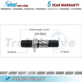Whel250726155044 Trakmotive Front Left Cv Intermediate Shaft For Ram 1500 3.0l 2018 3.6l