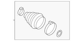 1ek-598-203 Volkswagen Genuine Outer Cv Joint Boot