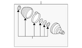 1k0-498-099-j Volkswagen Genuine Outer Joint Assembly