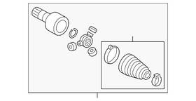 3qf-498-103-d Volkswagen Genuine Inner Joint Assembly