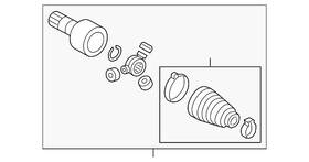 Volkswagen 3qf-498-104-a Genuine Inner Cv Joint
