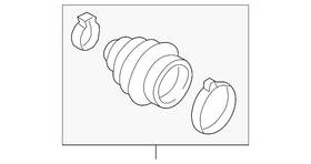 Volkswagen 3qf-498-203-b Genuine Outer Boot