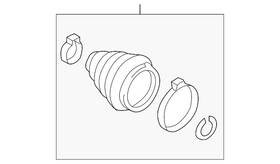 5qm-498-203-e Volkswagen Genuine Outer Boot