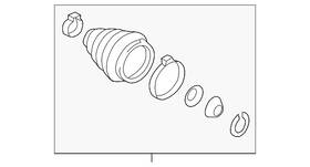 6r0-498-203-a Volkswagen Genuine Outer Boot 6r0-498-203-a Volkswagen Genuine Outer Boot