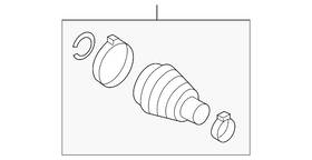 Volkswagen 7p0-598-201 Genuine Outer Boot