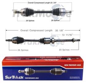 Fqvm-48680-22-3806348 Voltx Motors Surtrack Pair Set Of 2 Front Cv Axle Shafts For Mini R52 R55 R56 Cooper Auto