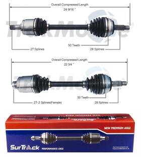Fqvm-48680-22-3816809 Voltx Motors Surtrack Pair Set Of 2 Front Cv Axle Shafts For Acura Rsx Type-s 2002-2006