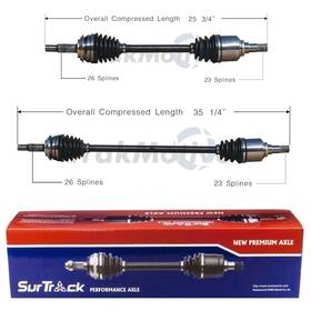 Fqvm-48680-22-3973576 Voltx Motors Surtrack Pair Set Of 2 Front Cv Axle Shafts For Toyota Yaris 2007-2017