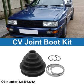 No.321498203a X Autohaux 321498203a Outer Cv Joint Boot Kit With Clamps For Audi Coupe 1984-1987