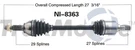 Trakmotive NI-8363 New Cv Axle. Fixed Price $161.13.