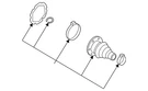 Genuine Volkswagen Cv Joint Boot Kit 3QF-598-201-B. Fixed Price $8.59.